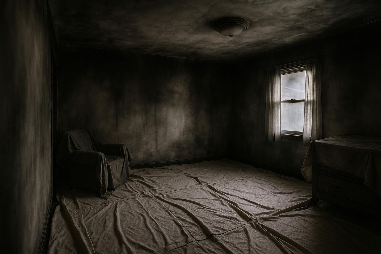 Smoke and soot cleanup during fire damage restoration in a Plano home